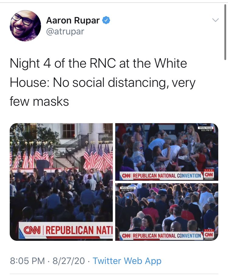 And there were plenty of folks who were only interested in the RNC and were entirely silent about the march and other weekend protests. Here we have: @atrupar  @WajahatAli  @JuddLegum