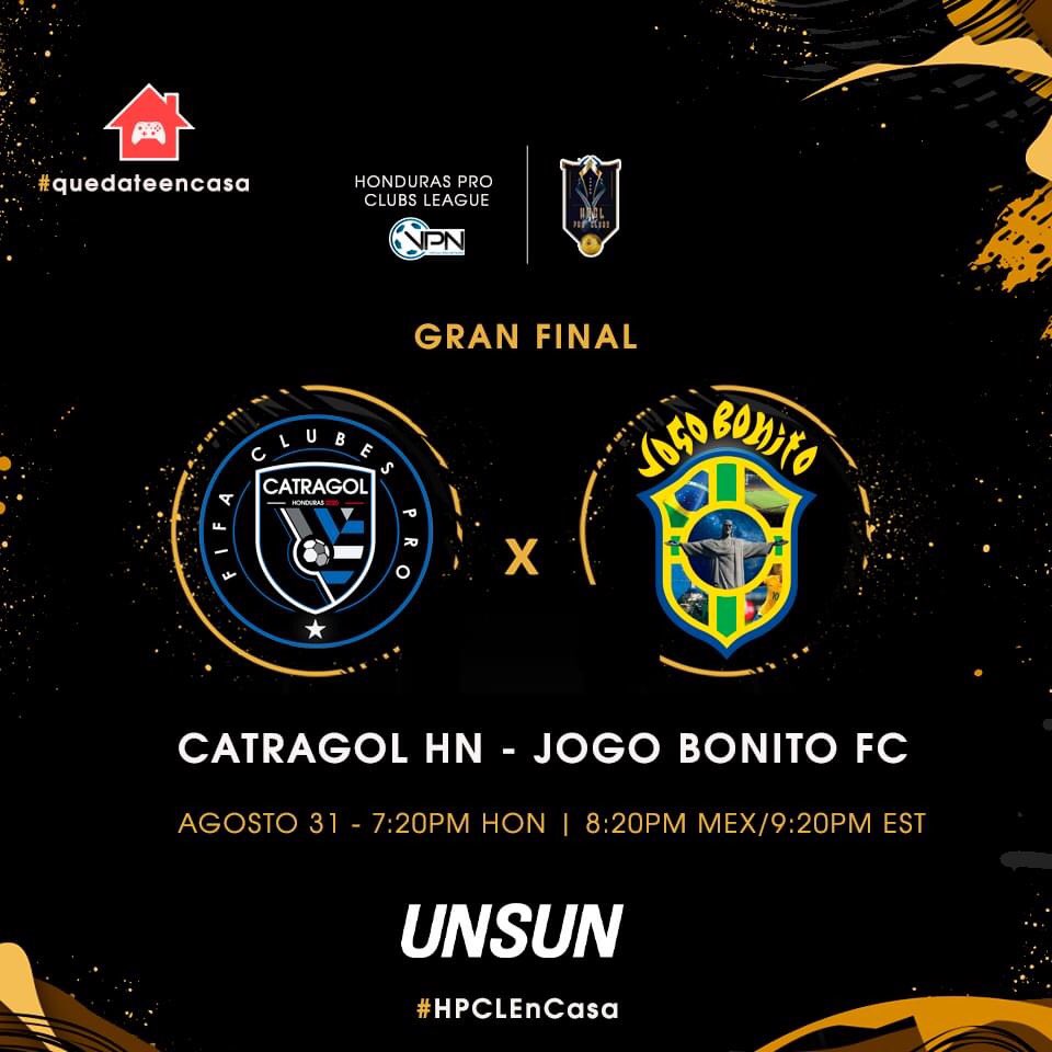 LINAHonduras504's tweet photo. #HondurasProClubsLeague #Xbox
🎮 ⚽️ 🇭🇳
📡 LA GRAN FINAL 📺
@catragolhn 🆚 Jogo Bonito FC
¡Siguen el encuentro esta noche por FB LIVE!
Todo arranca a las 7:20PM
#UNSUN Patrocinador oficial de la #HPCL
#VirtualProNetwork #ProClubs #FIFA20 #FIFAHonduras #VPNHonduras #LINAXBOX https://t.co/gADqpSrCqu