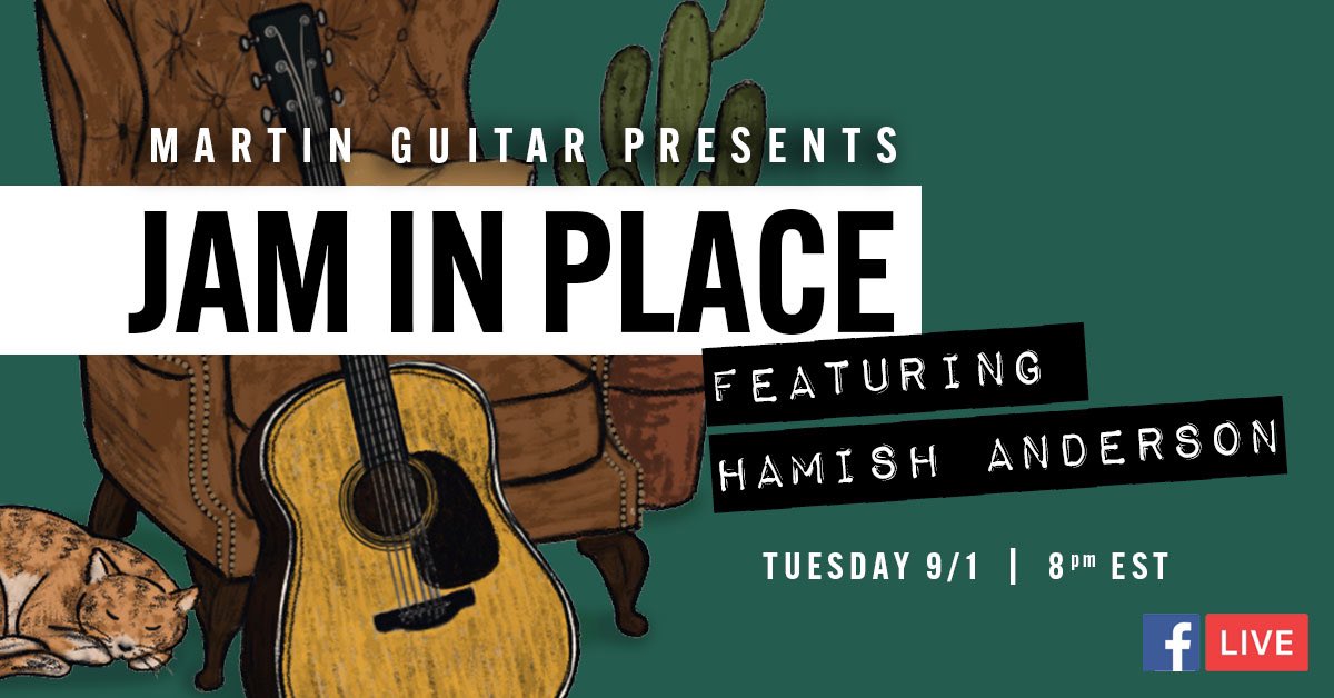 hamishkanderson's tweet photo. Tomorrow!! Looking forward to live-streaming with @MartinGuitar for their Jam in Place series! 8pm(EST) / 5pm(PST) / 10am(AEST)
#martinguitar #livestream #jaminplace https://t.co/x6R2VpLP2x