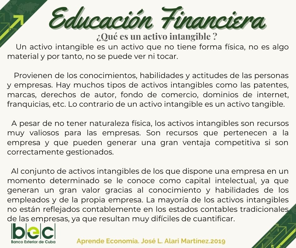 BECcuba's tweet photo. #EducaciónFinanciera #QuéEs #ActivoIntangible @aniely_perez @Bancariacubana @ernesto63360367 @ElviaGraveran @AvilaDayimi
@BancoCentralCub #BancariosCubanos https://t.co/F7SEESnfMt