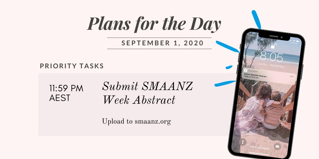 SMAANZBoard's tweet photo. LAST DAY FOR SUBMISSIONS | We hope you have set your reminders to submit your #SMAANZWeek2020 abstract! Don't miss your chance to present your research at our free online conference with Sport Management scholars &amp; industry around the world. Details at https://t.co/PKNZbsanCc https://t.co/GkLdabT6b1