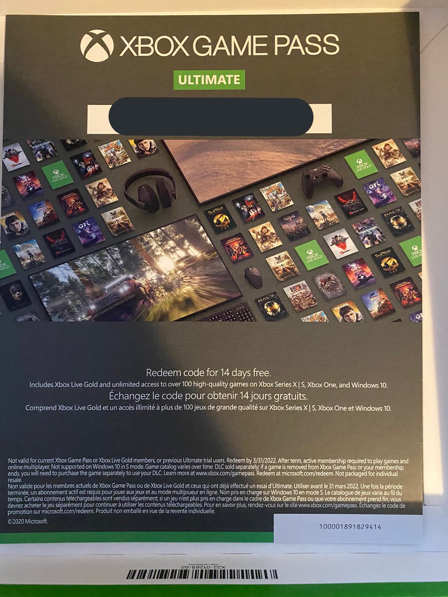 I got a new controller for my Xbox since mine was broken. Interestingly enough, the Game Pass Ultimate trial code sheet mentions the unannounced @Xbox Series S. It’s definitely a thing.