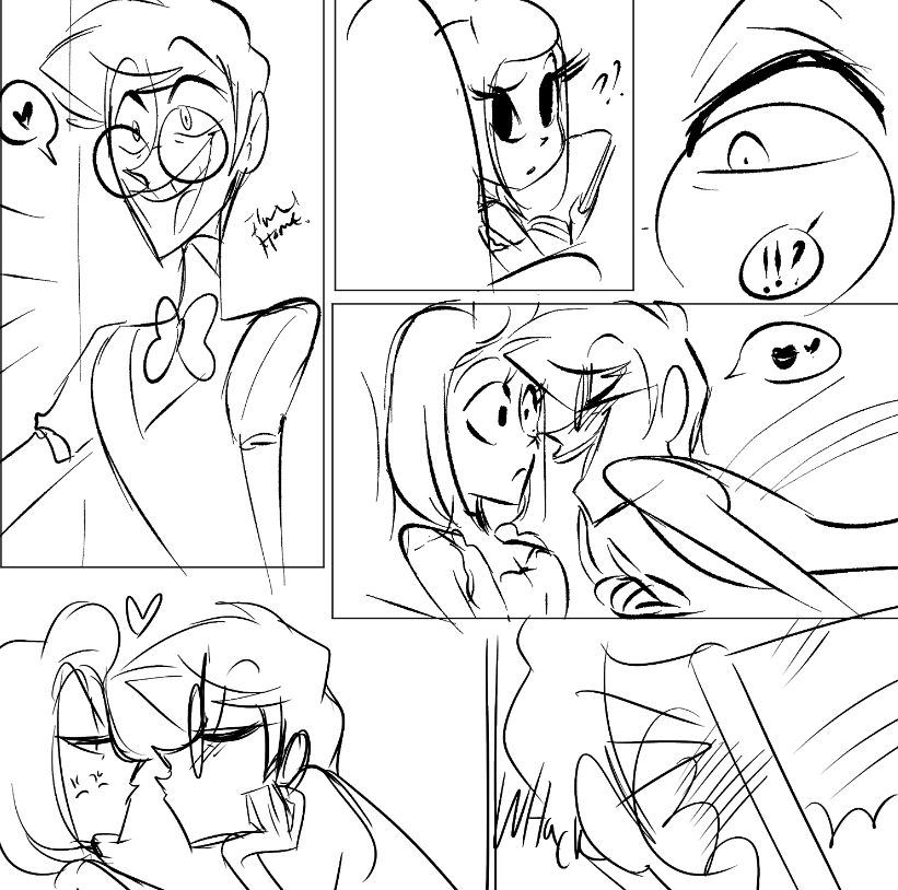 RavenouScorpian's tweet photo. little sketches for today :D sorry been gone forevr haha #HazbinHotel #HazbinHotelFanart #HazbinHotelAlastor #HazbinHotelOC #hazbinhotelEssie #Hazbin_Hotel https://t.co/tX6YJHXMD7