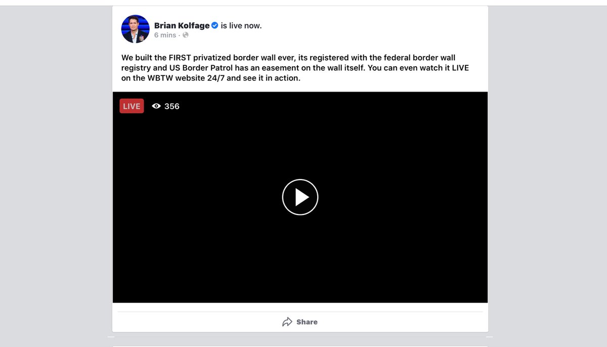 Dear  @SDNYnews just wanted to inform you that Brian Kolfage is NOW live streaming in contravention of today’s OrderMaybe it would be a good idea to ask the Court for a full gag order or at the minimum prohibit his internet access  https://m.facebook.com/Brian.Kolfage.jr/posts/?ref=page_internal&mt_nav=0&refsrc=https%3A%2F%2Fm.facebook.com%2FBrian.Kolfage.jr%2F%3Fref%3Dpage_internal&_rdr