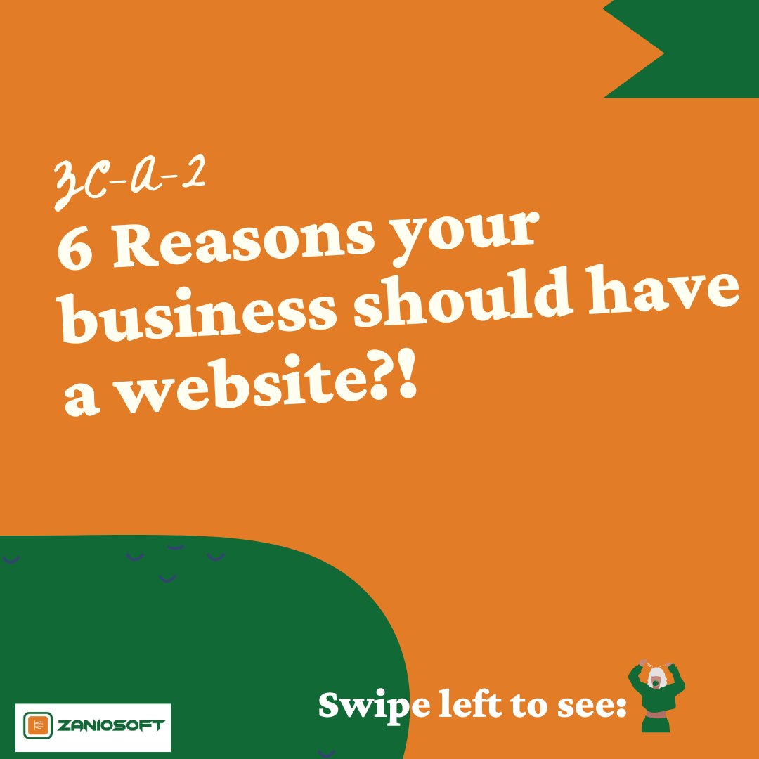 Our team at  @Zaniosoft advanced 6 reasons why your business needs a website? Do you want to grow your brand online, and become more profitable? Then see our list by swiping through our thread. #Thread #ASUU  #SchoolReopening  #techtwitter #Biggie  #covidmillionaires #