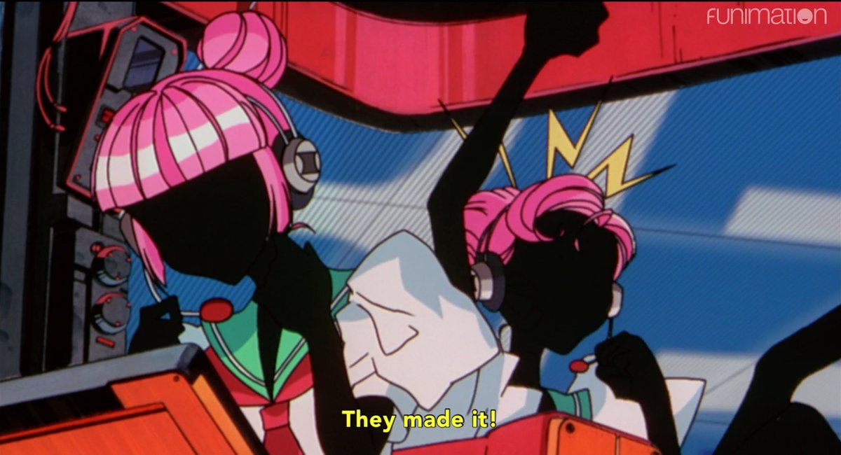 THIS IS EXACTLY WHAT I WANTED FOR ANTHY AND UTENA AT THE END OF THE ANIME..... JUST SOME CONFETTI, A HIGH FIVE, AND A "GOOD JOB"