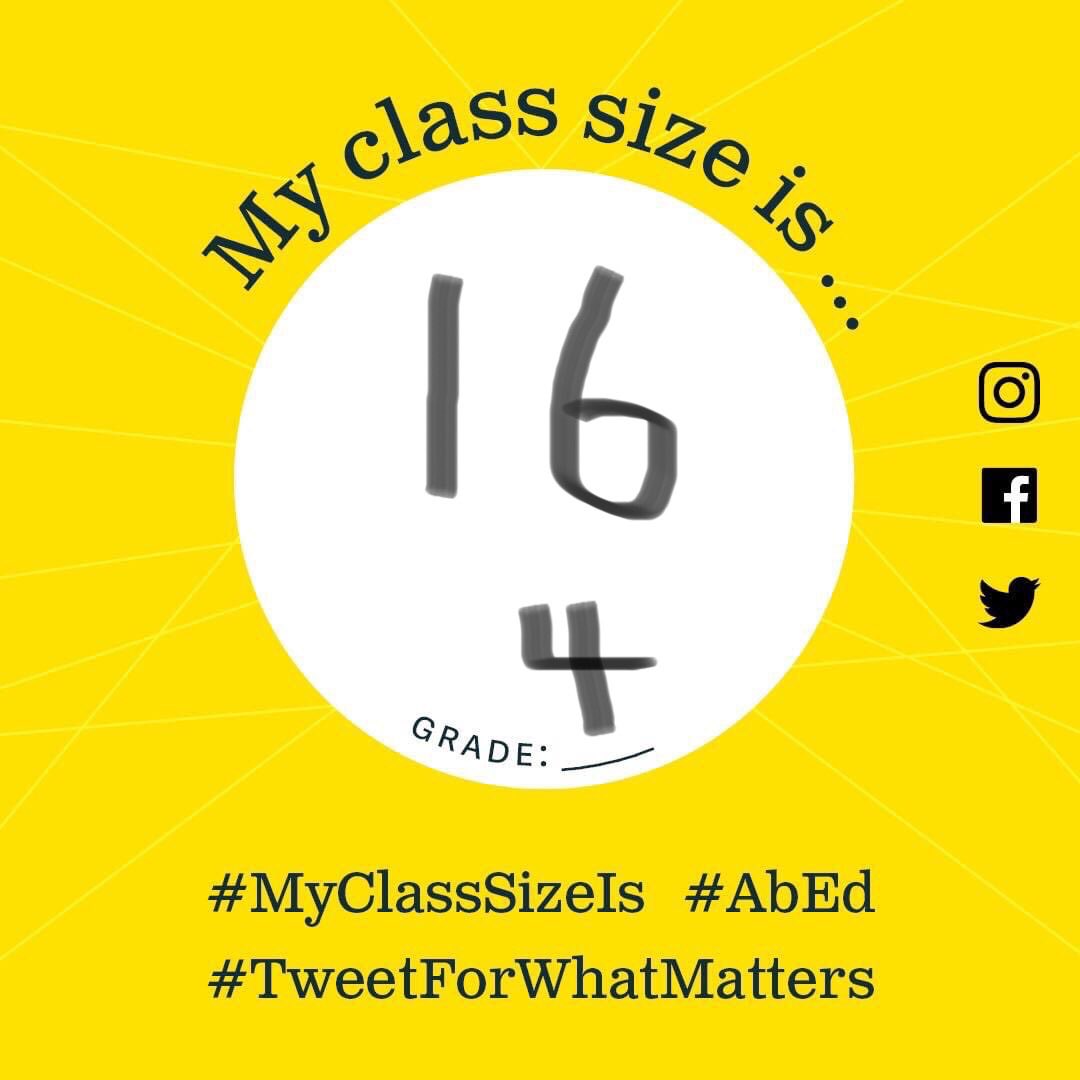 SheriHarink's tweet image. #MyClassSizeIs #AbEd #TweetForWhatMatters