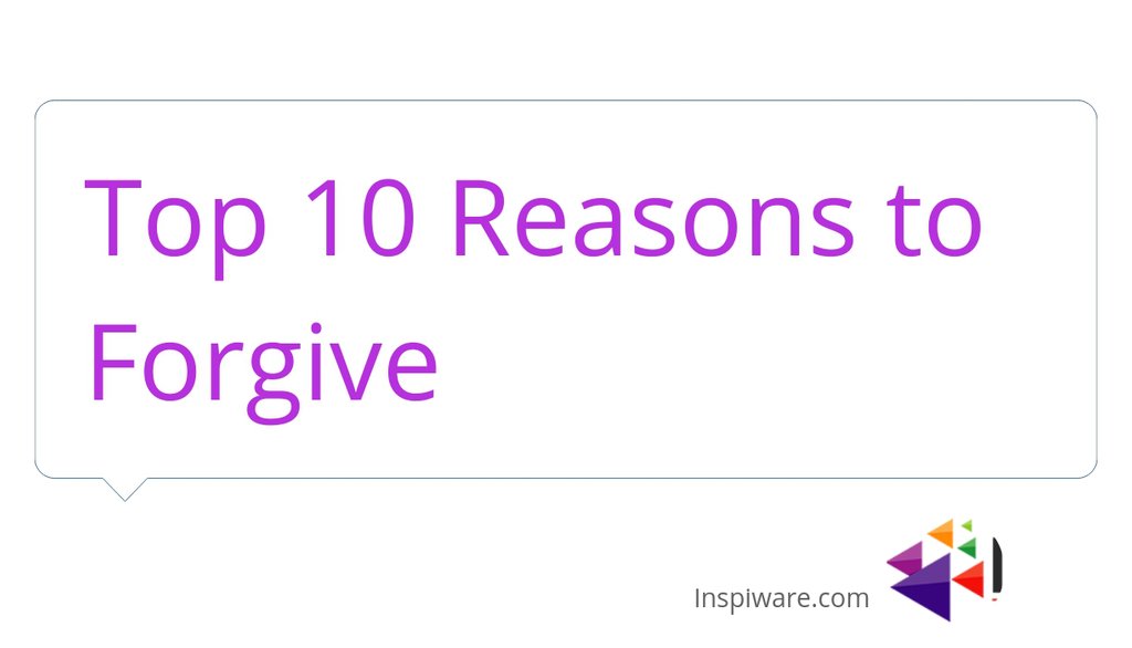 Inspiware1's tweet photo. "Top 10 Reasons to Forgive" https://t.co/gHYAztAFiF #Forgiveness #TopTenLists https://t.co/p4SIAw7sRp
