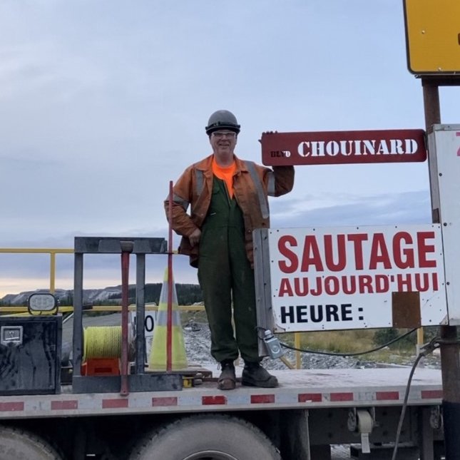 This is my dad. Yesterday was his last day at the mine, after a 30-year career as a welder. To mark the event, the company named one of the mine's main streets after him - the 1st time they've done such a thing. He's not an emotional kind of guy, but I can tell he's touched. 1/