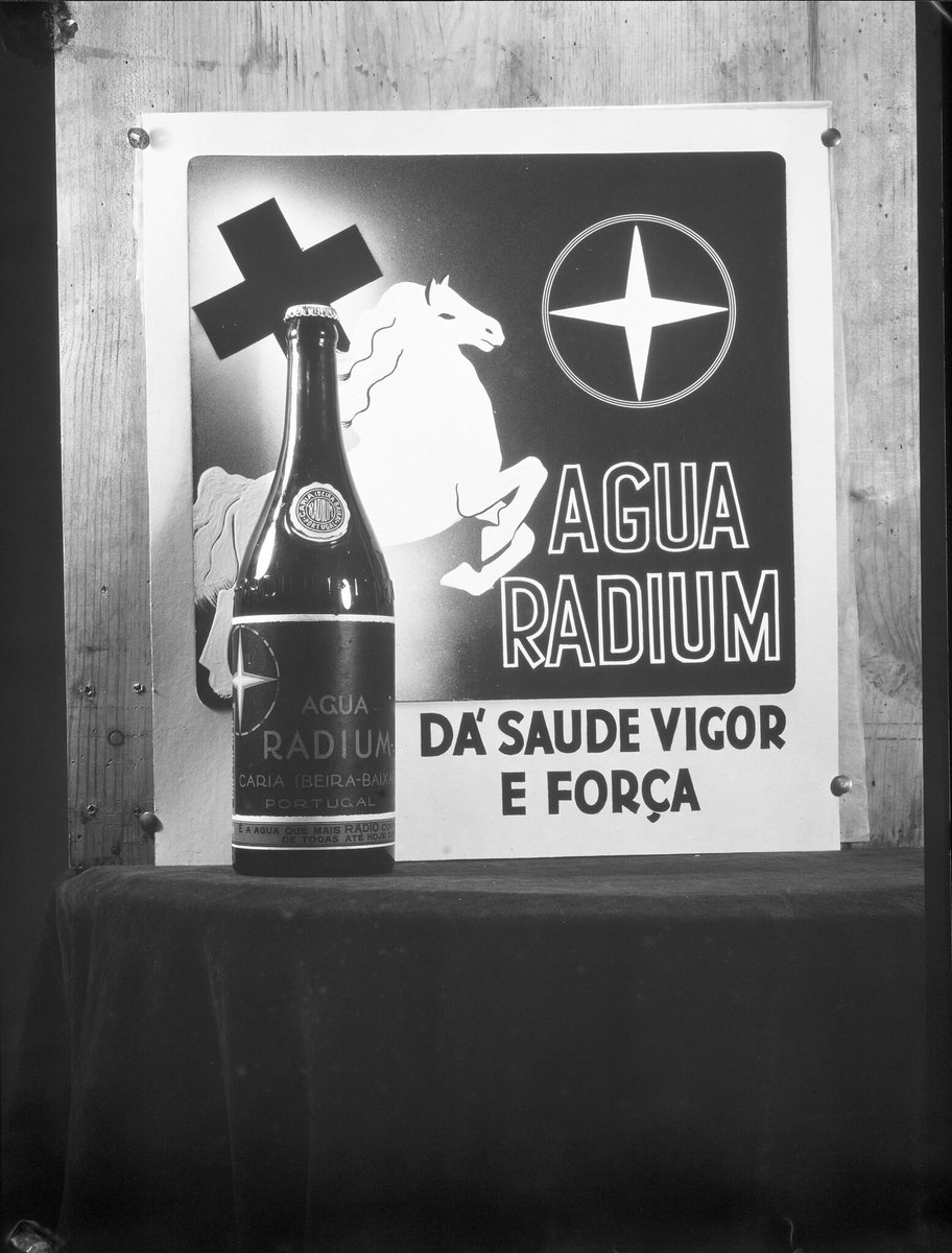 In the early 1900s, the radioactive spa in Sortelha was not only providing treatments, but also bottling and exporting "radium water." It was sold in pharmacies under the claim that it could restore "health, vigor, and strength."  #HistMed