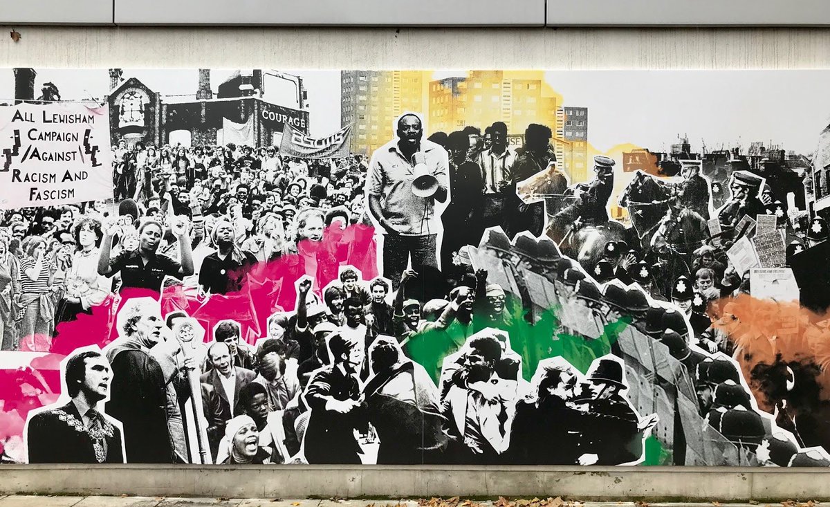 I mean they could have painted a mural to commemorate  #TheBattleOfLewisham where far right racist thugs (NF) were literally ran off the ends. Or the  #BlackPeoplesDayOfAction. Or any of the events in the rich history of anti-racism that  #Lewisham actually has. But whatever. 