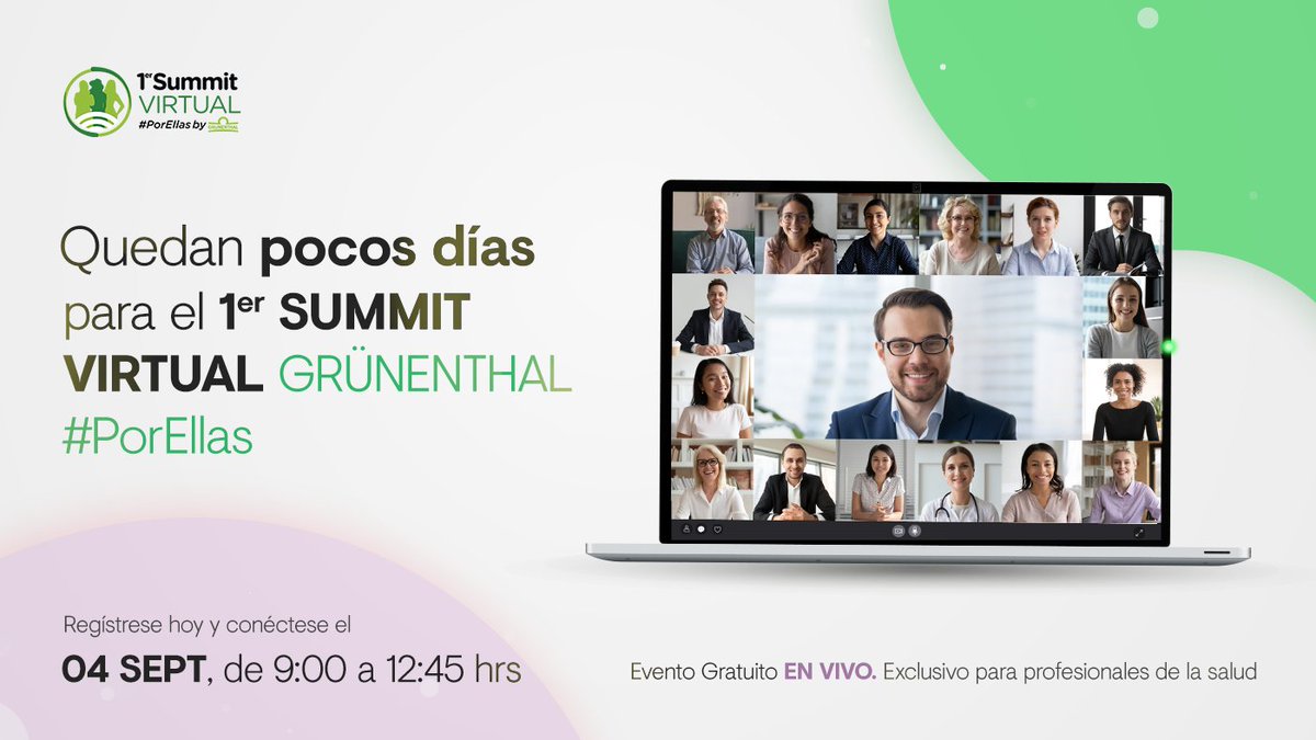 MedicalBeyond's tweet photo. #Doctor, aún tiene oportunidad de registrarse para aprender más en el 1er Summit VIRTUAL GRÜNENTHAL #PorEllas: https://t.co/PavyGQcUef 
 
Abordaremos distintos temas relacionados con #SaludFemenina y conocerá nuevas herramientas para implementar en su práctica clínica. https://t.co/0mG1nGqCT8