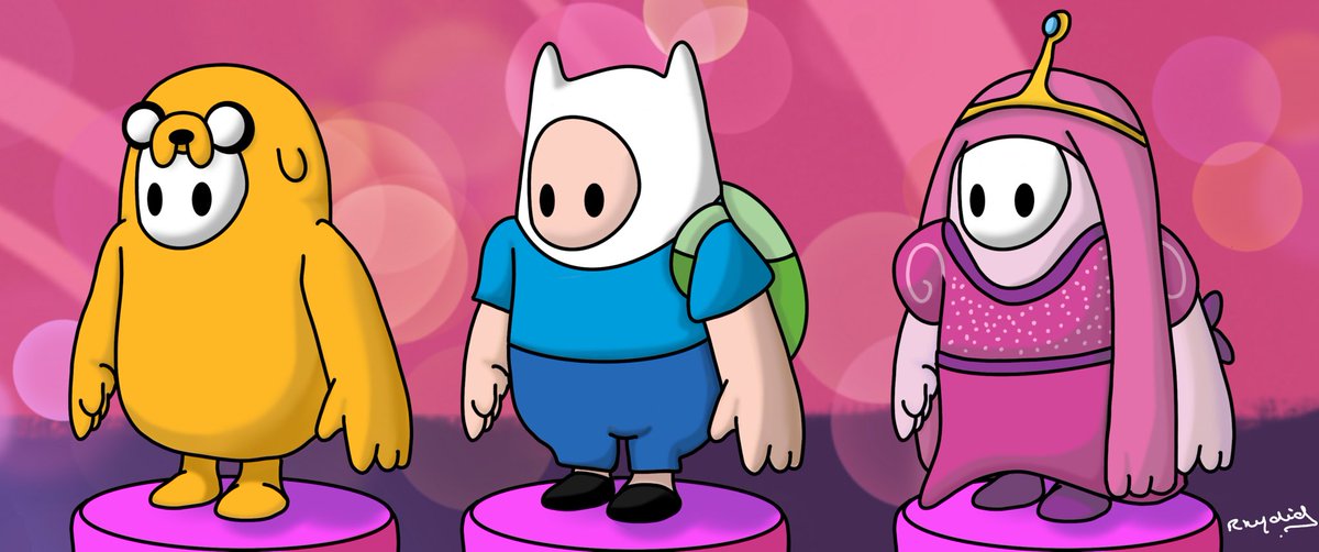 RhydidD's tweet image. Ce soir j’ai fais un peu joujou avec un cross over @FallGuysGame @FallGuysFR et Adventure Time
C’était plutôt fun a faire si vous avez d’autres idées je suis preneuse