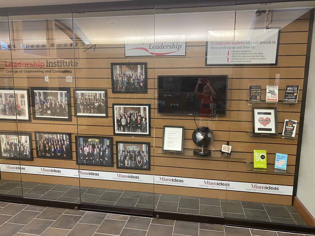 The Lockheed Martin Leadership Institute display in Benton <a href="/miamiuniversity/">Miami University</a> Notice the books we are reading. #CHANGEminded #engineersofthefuture #BLM <a href="/MUEngLdrInst/">Lilly Leadership Institute</a> #Inclusion #AntiRacism <a href="/JasonWOsborne/">Jason W. Osborne Miami University</a>
