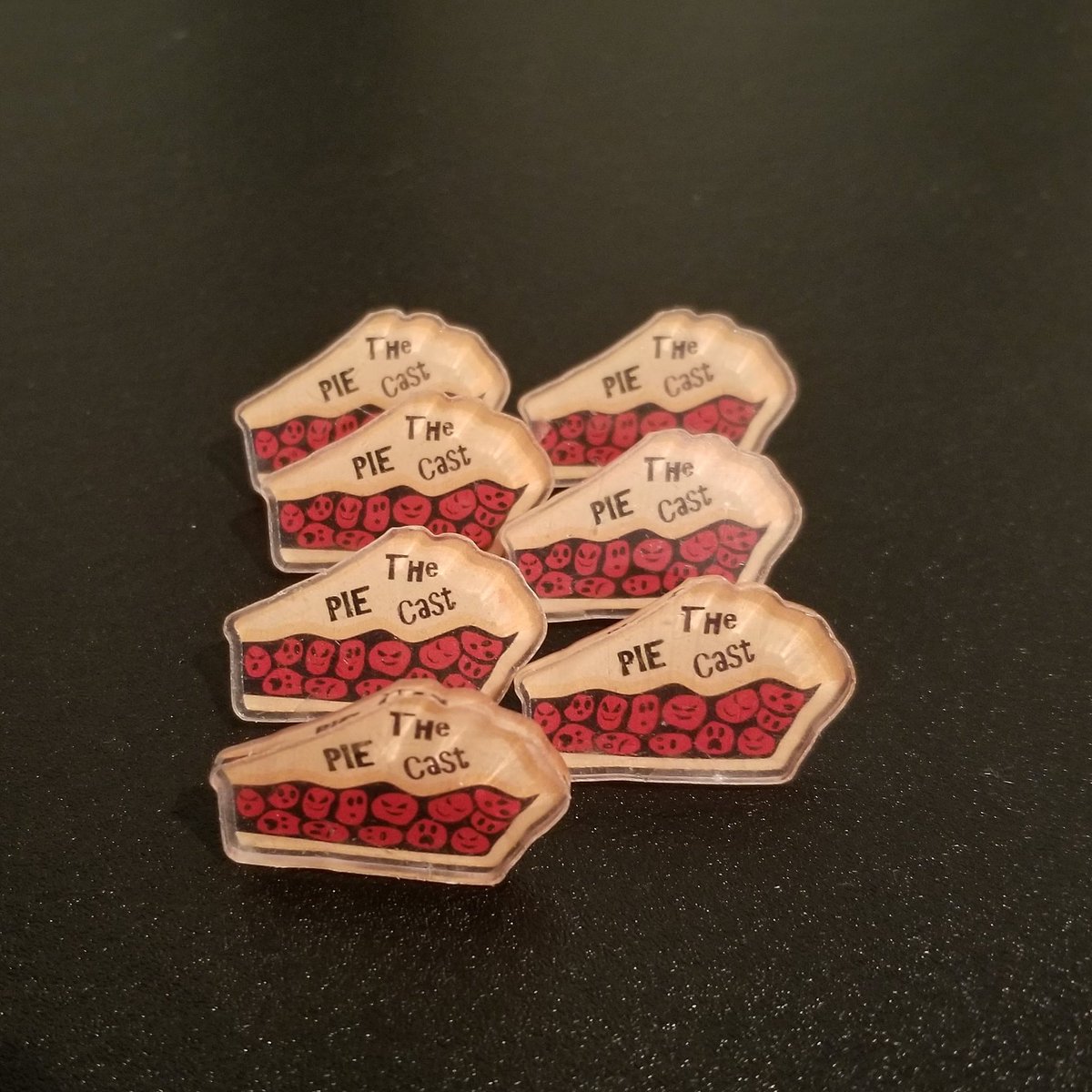 cherrycyannide's tweet photo. Who likes pie? Look for a new giveaway including one of these sweet new pins! Coming soon! #thepiecast #podbelly #podcast #elyucateco https://t.co/ACsz7b0i9S