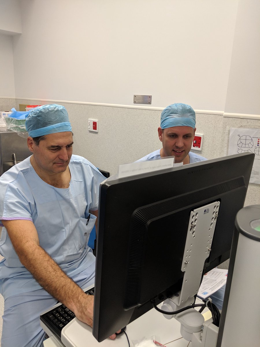 Real-time ultrasound guided HDR prostate brachytherapy at St George Cancer Centre. We routinely deliver 15Gy boost in 1 fx, 2.5 hours total procedure time. Brachy is unbeatable in terms of both dose distribution and efficiency #ThisIsBrachytherapy <a href="/AusBrachy/">Australasian Brachytherapy Group</a>