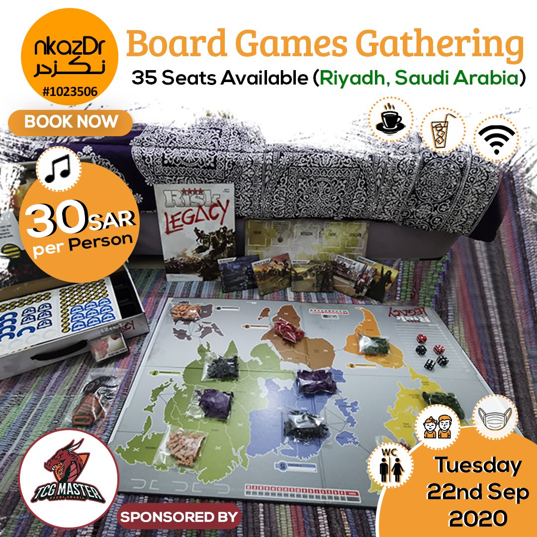 nkazdr's tweet photo. #Tuesday_Night
#Board_Games #Friends_Gathering
Starting from 6 pm  
Till at Midnight  
Includes:
#Free_Wifi  
#WC  
Registration Link below 👇🏽

#ثلاثا_المسا
#تجمع_الأصدقاء #ألعاب_لوحية
يبدأ التجمع الساعة 6 مساءً
تشمل:
#واي_فاي_مجاناً
#حمامات
رابط التسجيل https://t.co/snxsyYa9V7 https://t.co/lUZA1brovk