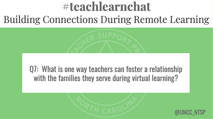 patricial_abbey's tweet photo. Q7: What is one way teachers can foster a relationship with the families they serve during virtual learning (and a pandemic)?
#teachlearnchat https://t.co/ykcNtiUtbN