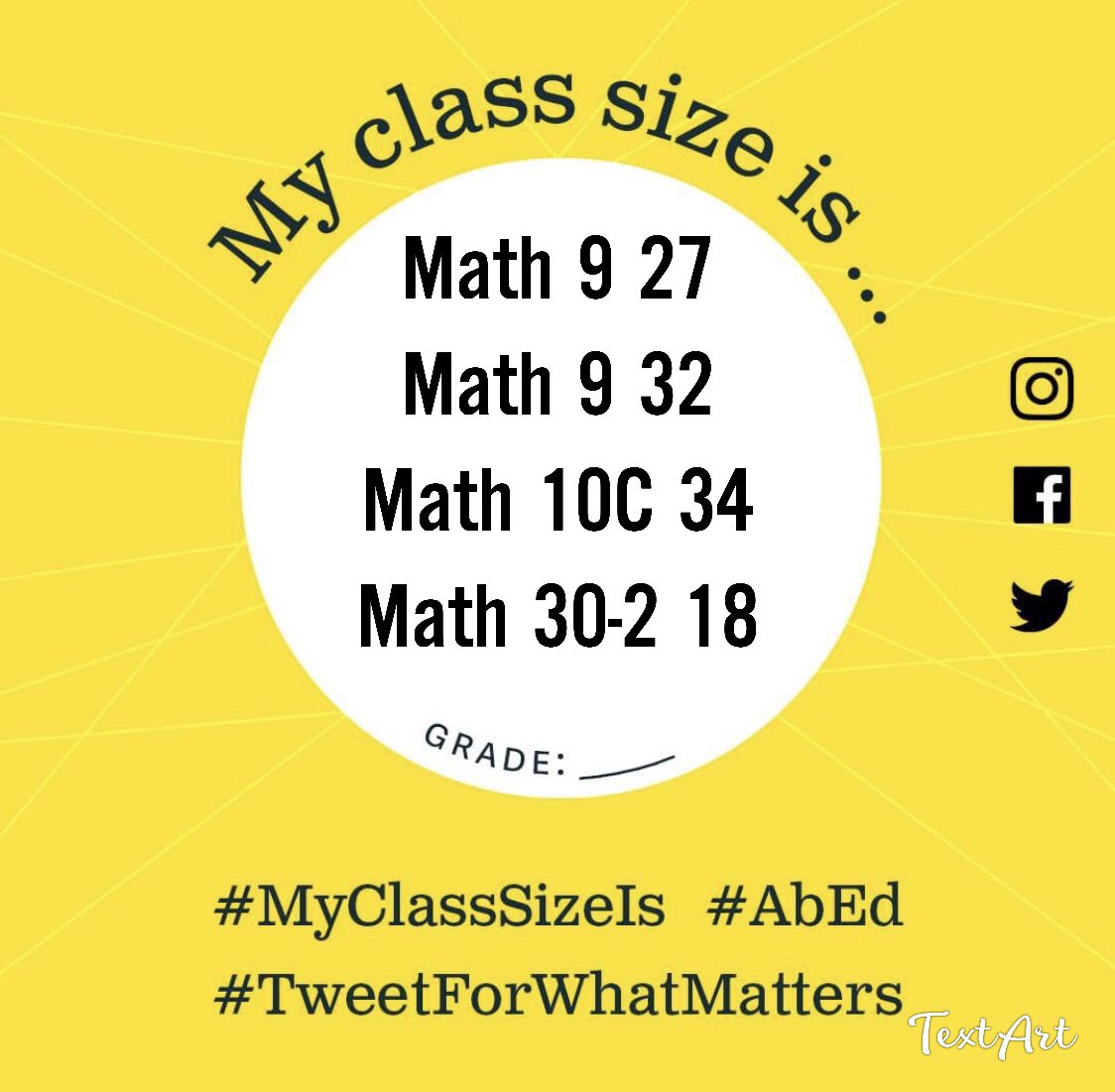 lilacwanderlost's tweet image. I’m late but it’s still true! @AdrianaLaGrange @jkenney @shoffmanAB @RachelNotley #MyClassSizeIs #AbEd #TweetForWhatMatters