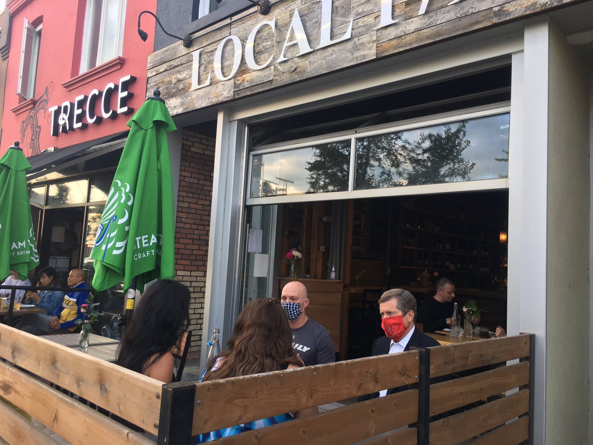 JohnTory's tweet image. Visited the Danforth this evening to speak with business owners and residents about the work being done to support local businesses and provide safe transportation infrastructure through the #DestinationDanforth project.