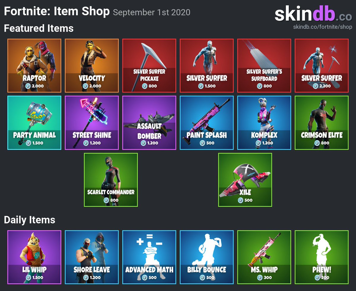 Skin Database No Twitter Fortnite Daily Item Shop For September 1st 2020 More Details For Each Skin Https T Co Gakja3hz5j September 1st Shop Fortnite September 1st Shop Fortnite Skin Database No Twitter Fortnite Daily Item Shop For September 1st 2020 More Details For Each Skin Https T Co Gakja3hz5j