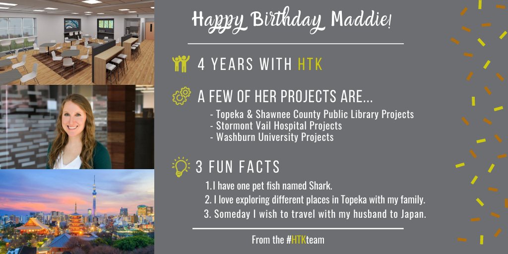 Happy Birthday, Maddie!! 🥳😊#HTKTeam #HTKculture #HappyBirthday #HTKArchitects
To learn more about Maddie, go to htkarchitects.net/employees/madd…