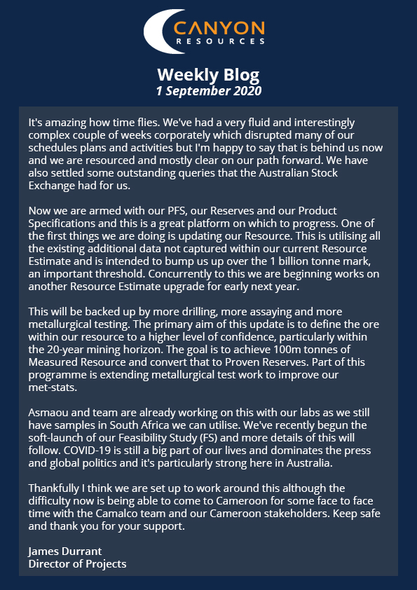 New weekly blog from our Director of Projects, James  Durrant. 

James shares his insights into the day-to-day progress at $CAY from an internal perspective.