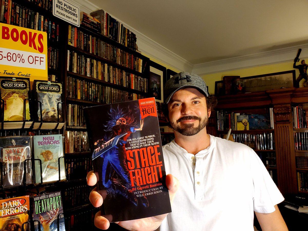 Evans Light (@theevanslight) on Twitter photo Couldn't keep from jumping on here to share this pic of the new <a href="/Valancourt_B/">Valancourt Books</a> reprint of Stage Fright, inscribed to a very excited me. Thanks so much, <a href="/BoatmanGarrett/">Garrett Boatman</a>!
Eager to check out <a href="/toomuchhorror/">Will Errickson</a>'s introduction as well. Congrats to everyone involved, it's beautiful. Couldn't keep from jumping on here to share this pic of the new <a href="/Valancourt_B/">Valancourt Books</a> reprint of Stage Fright, inscribed to a very excited me. Thanks so much, <a href="/BoatmanGarrett/">Garrett Boatman</a>!
Eager to check out <a href="/toomuchhorror/">Will Errickson</a>'s introduction as well. Congrats to everyone involved, it's beautiful.