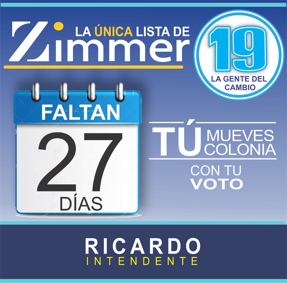 19_largo's tweet photo. #Lista19 #TUMUEVESCOLONIACONTUVOTO @walterzimmer6 @MauricioAnselmi https://t.co/MkiqlFdXiu