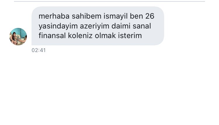 ismayıl qalıcı bir kölə olmaq istəyir