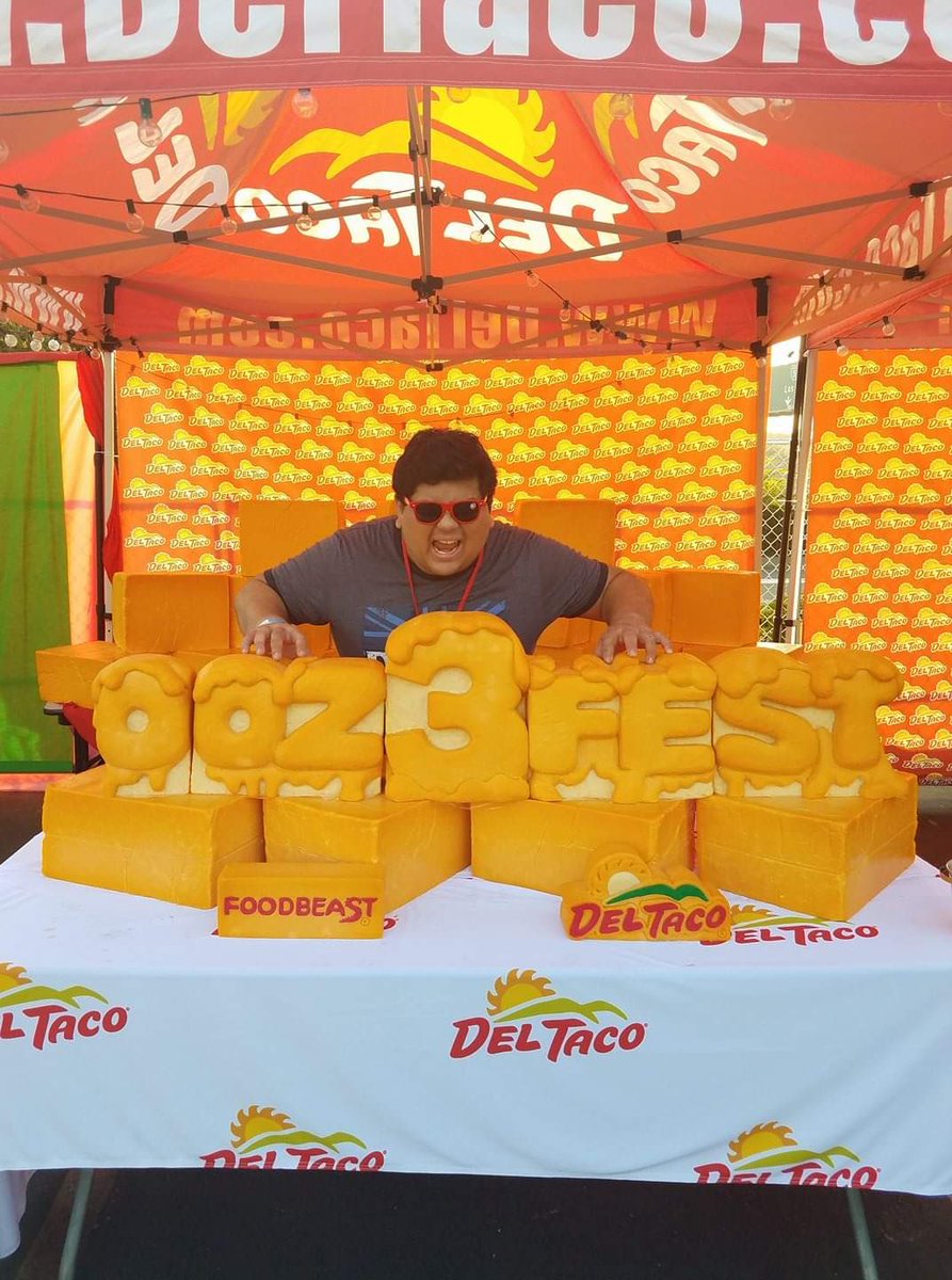 foodbeast's tweet photo. That one time @DelTaco carved the #OOZEFEST logo out of cheese for our festival. https://t.co/LYpSaj6vZi