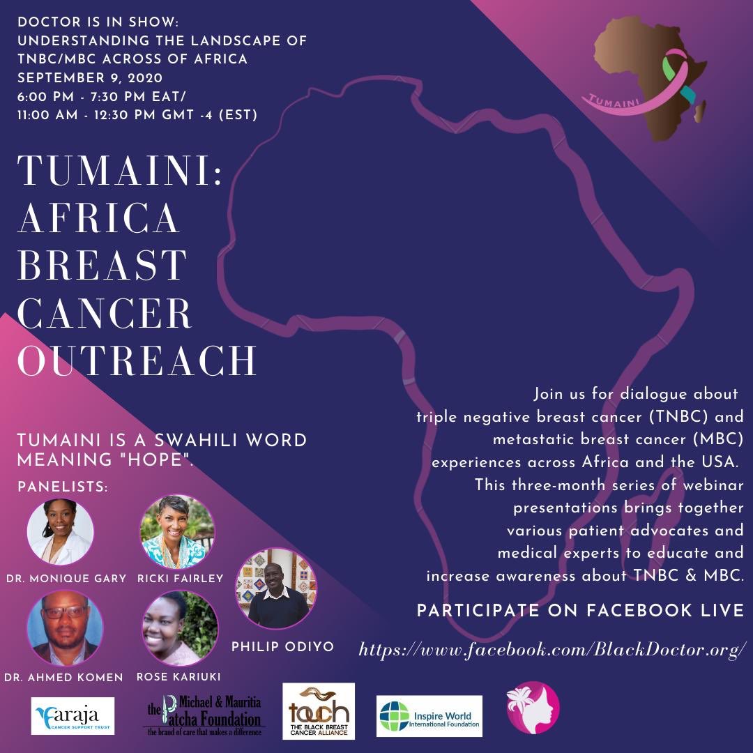 Tumaini Africa Breast Cancer Outreach (TABCO) is a grassroot movement created by Breast Cancer Advocates and Champions in collaboration with breast cancer organizations to spread knowledge and hope (Tumaini). #bcsm #tabco #tumainibco #spreadhope #blackbreastcancer