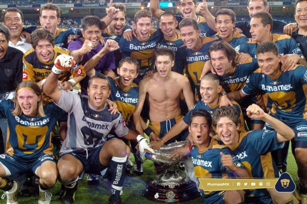 PumasMX's tweet photo. Un día como hoy, hace 1️⃣6️⃣ años, conseguimos el Trofeo Santiago Bernabéu tras vencer 1-0 al @realmadrid 🏆🇪🇸

💻➡️ https://t.co/TUu1coNMtH

#SoyDePumas https://t.co/86BzEAz9jE