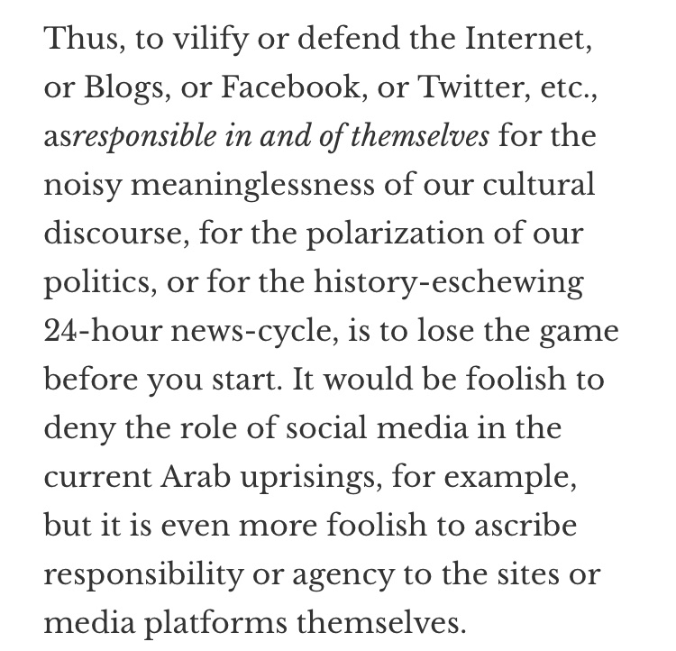 Makes sense that the video game addict libidinal left-nietzschean considers media ecology “reactionary”