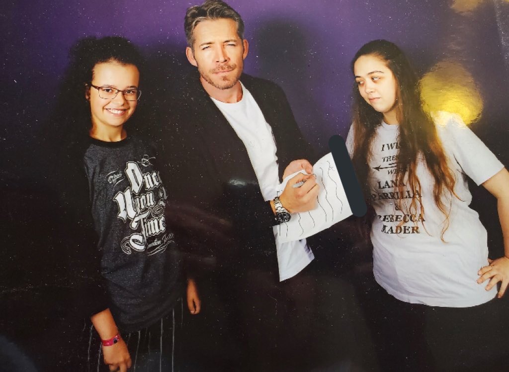 Next was the annual fake adoption pose with  @livelaughbade where everyone laughs at us  I’ve never actually seen this photo till now and I’m not sure what’s happen in but thanks  @sean_m_maguire for humoring us :)