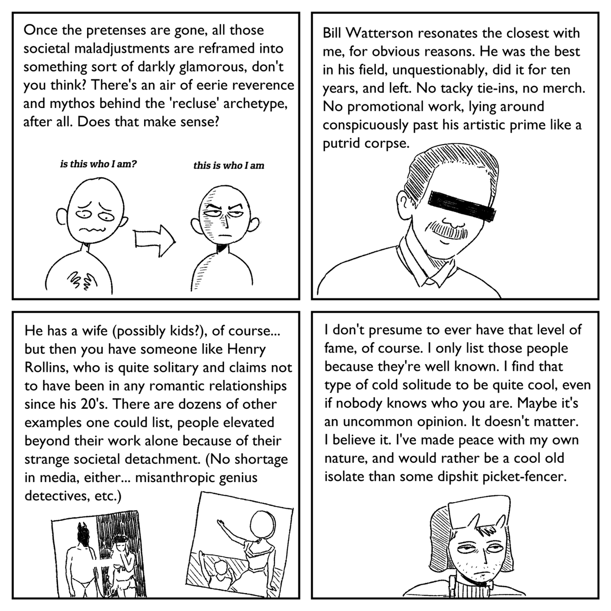 Comic I made about aging, identity, and where I see myself in the future. Not funny sorry 