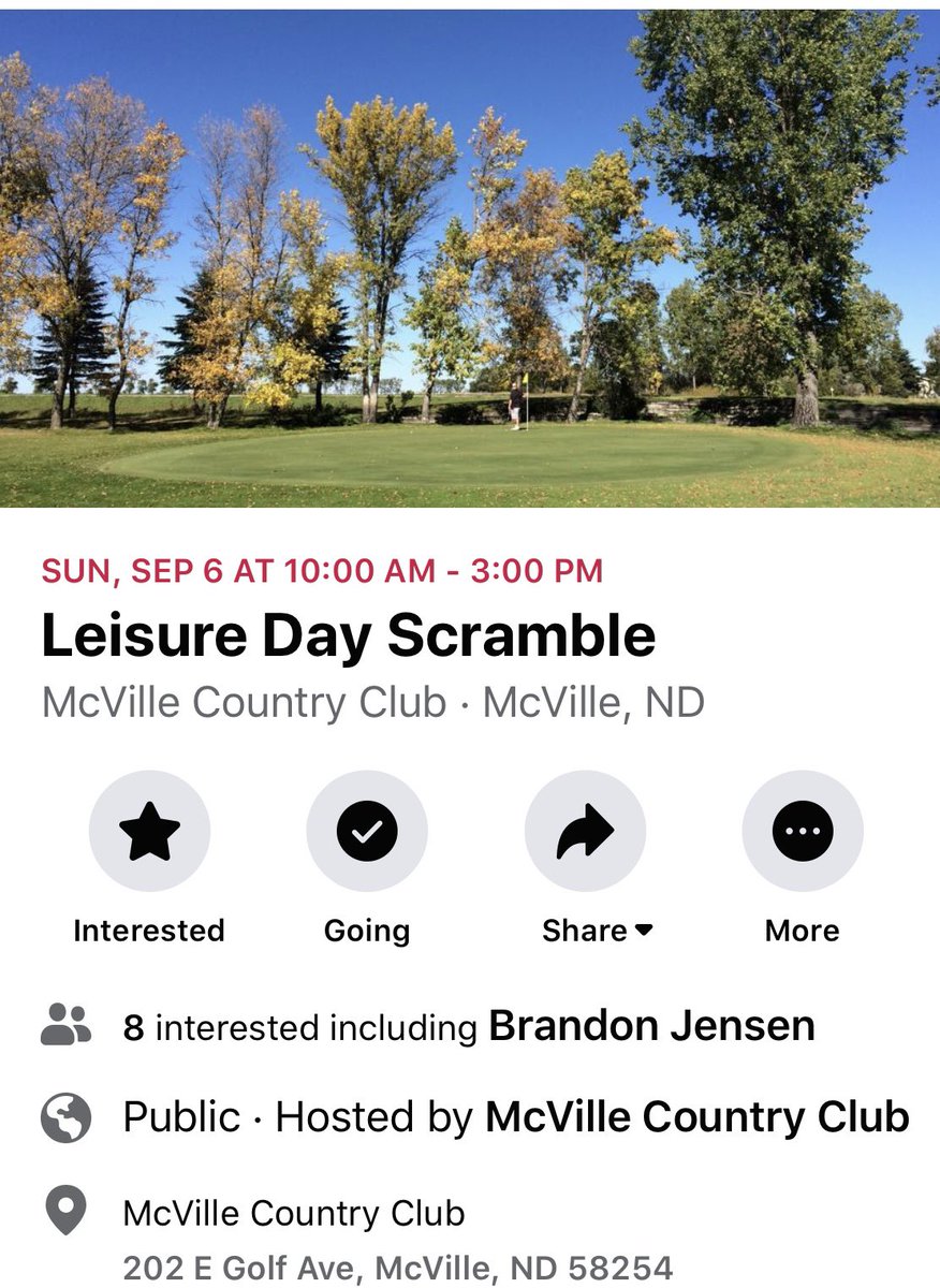 Fun 4 man scramble this Sunday. Games and Prizes on every hole!