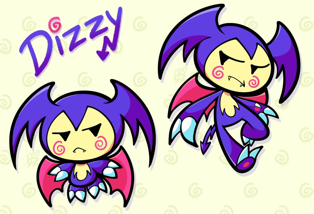 Almost forgot about this thread! Let's continue it by showcasing the tired imp, Dizzy! His overall look is based on Impmon, with the addition of his compact form (on the left) getting inspiration from DemiVeemon. His claws were also inspired by Sneasel!