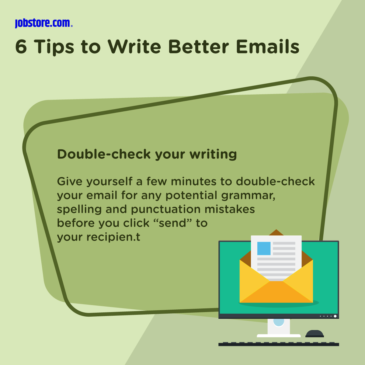 Follow these tips to improve your email writing talents to save time and improve communication skills.
Read more 🔗: jobstore.com/careers-blog/2…

#Jobstore #Tips #EmailWriting #Email #JawatanKosong #KerjaKosong #KerjaKosongTerkini #KerjaKosongMalaysia #kerjakerjakerja
