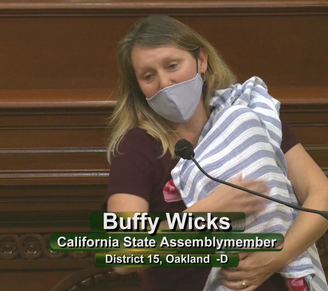 Oh my God, I’m so mad  @BuffyWicks has to give a speech on the CA Assembly floor at 11:30 pm with a 1 month old, who is crying right now, because she was not given the right to vote remotely amid a pandemic.