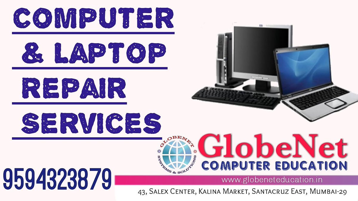 GlobeNet_Edu's tweet image. For any queries.Please feel free to call. #globenet #computers #laptops #repair #computerservices