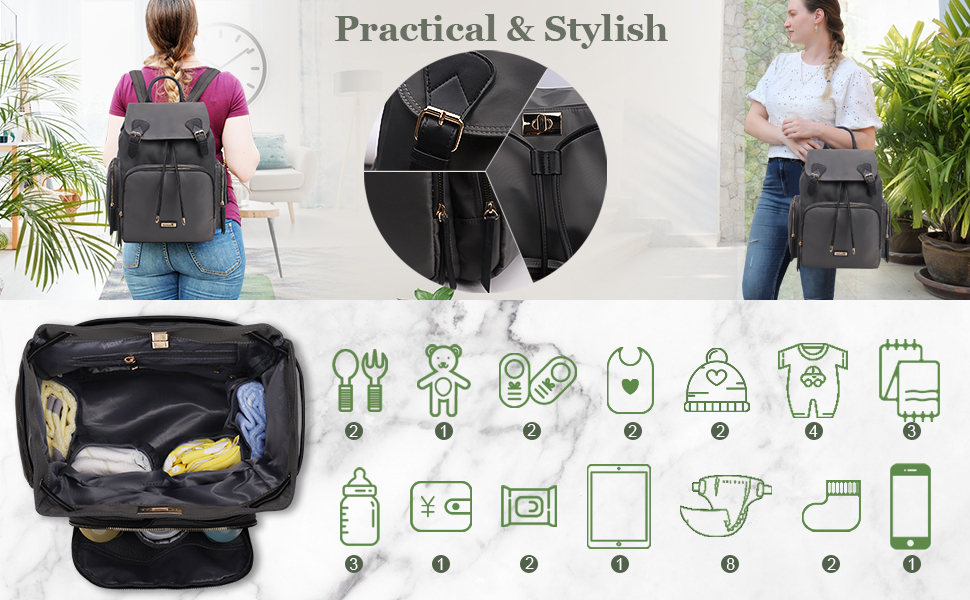 hafmall diaper bag