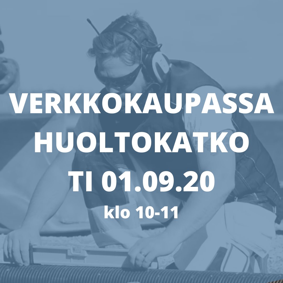 agripalvelu's tweet photo. Verkkokauppamme taustamoottoria päivitetään ja kauppa on tänään huoltotilassa tänään ti 1.9.20 noin tunnin alkaen klo 10.
Tänä aikana verkkokauppa on pois käytöstä ja palaamme entistä ehompana niin pian kuin mahdollista 🙂 https://t.co/wVd2Q99GX8
