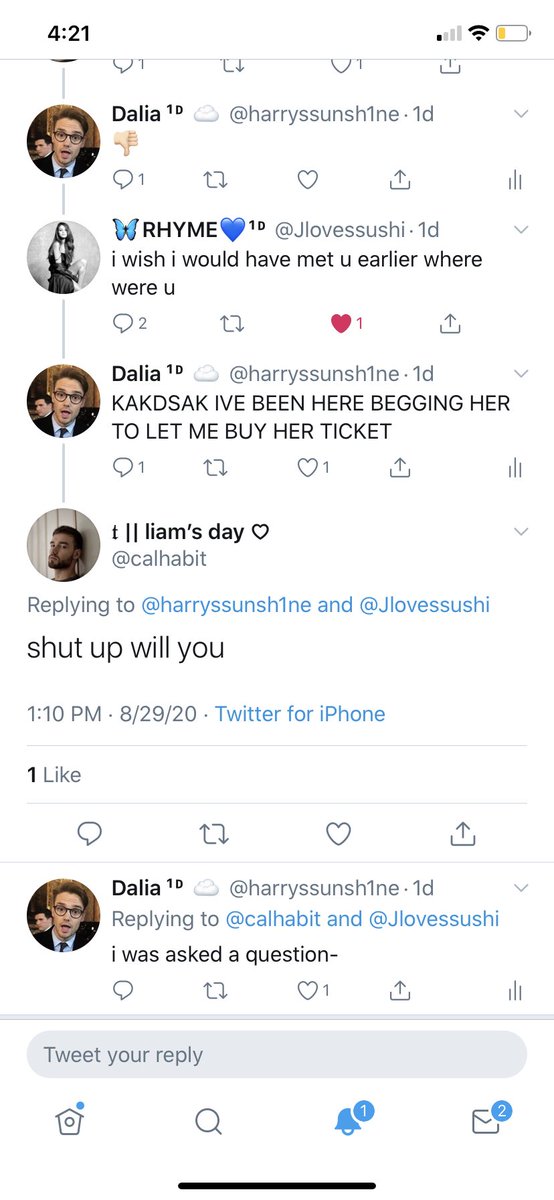 exhibit k: this one if my favorite piece of evidence. i was talking to someone who asked me a question and she said “shut up will you” but that’s not all. this happened right after i kindly offered to buy her a ticket to the lp show. what an ungrateful and rude person.