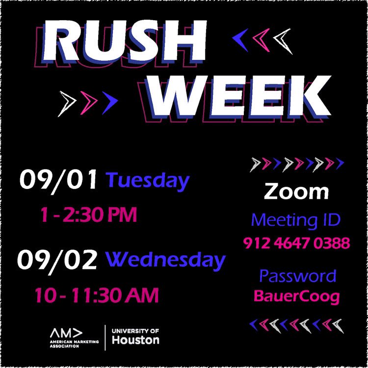 Here are some AMAzing opportunities to learn about our organization!🌟 DM us for the Microsoft Teams link and/or if you have any questions! We look forward to meeting y’all virtually🤩🐾 #gocoogs #UH24 #UH23 #UH22 #UH21