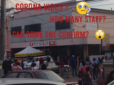 Tango30041's tweet photo. Taks Vlogs | Corona Virus at Urvill's Supermarket in Mandeville? https://t.co/aL3CQRKldd