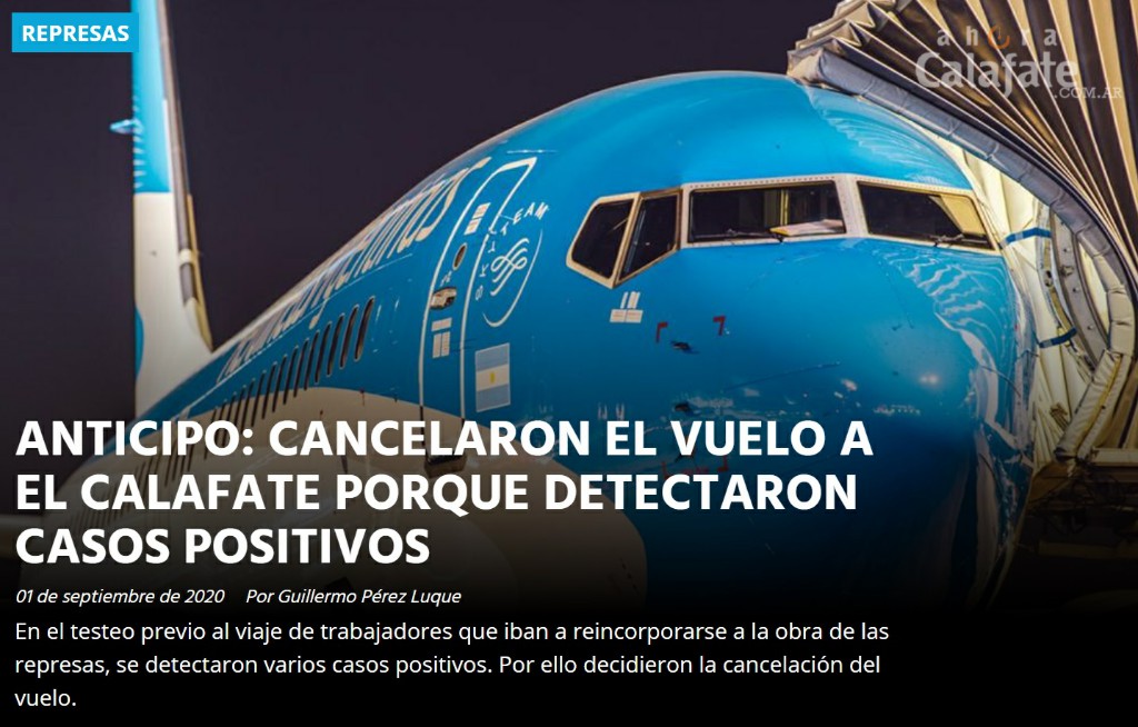 ANTICIPO: Cancelaron el vuelo a #ElCalafate porque detectaron casos positivos entre trabajadores que venían a las #Represas del río #SantaCruz
ACA LA INFORMACION👇🏼
ahoracalafate.com.ar/contenido/2187…