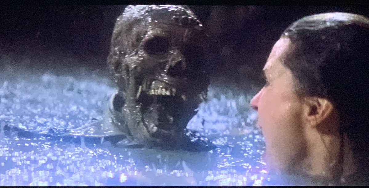 An already terrifying scene made worse by the fact those are skeletons FROM ACTUAL HUMAN BEINGS. This movie still is a nightmare.