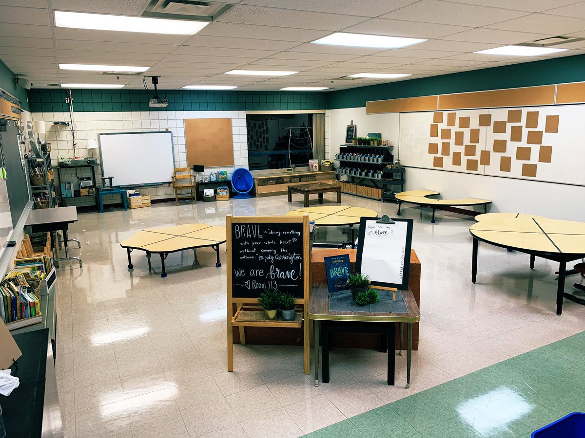ourstoryroom113's tweet photo. Individual learning spaces, supplies and extra special loose parts bags await each of our Room 113 friends!!🥰  We can’t wait to see what you create!✨Sanitizing stations 🧼🧴along with our sink area will help us keep each other safe...together we can take care of one another!♥️ https://t.co/voqmJvj4sD