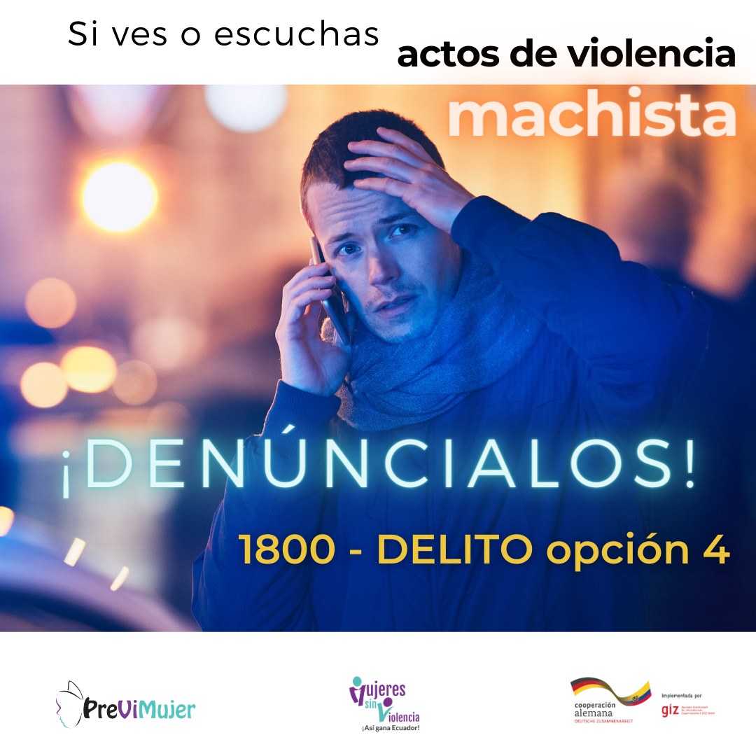 Que la emergencia sanitaria y el aislamiento social no te impidan denunciar actos de violencia machista. Si los ves o escuchas: ¡No seas indiferente! ¡Denuncia! @MujeressinV